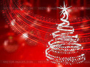 Christmas holiday bright background with ball - vector EPS clipart