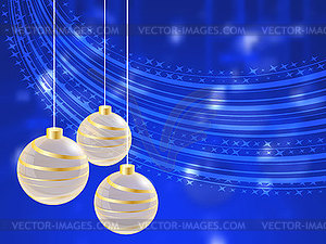 Christmas holiday bright background with ball - vector clipart