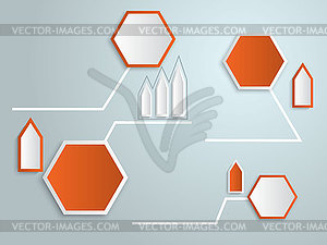 Abstract 3d tag infographics - vector image