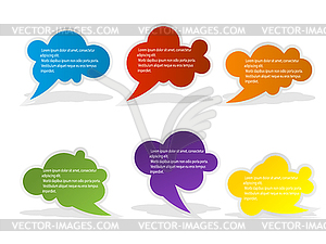 Speech color bubbles set for design - stock vector clipart