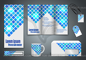 Set of presentation of flyer design content - vector clipart / vector image