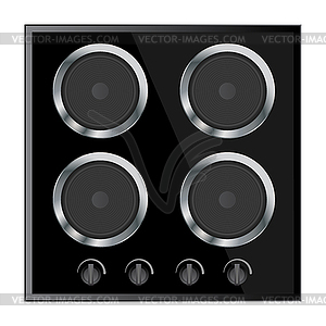 Surface for electric stove - vector clipart