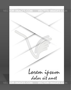 Brochure or magazine cover template - white & black vector clipart