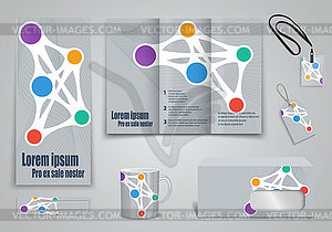 Set of presentation of flyer design content - vector clipart