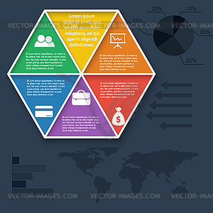 Teamwork social infographic, diagram, presentation - vector image