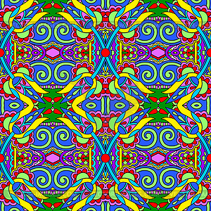 Seamless geometry vintage pattern, ethnic style - vector image