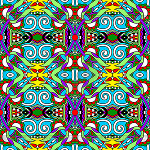 Seamless geometry vintage pattern, ethnic style - vector clipart