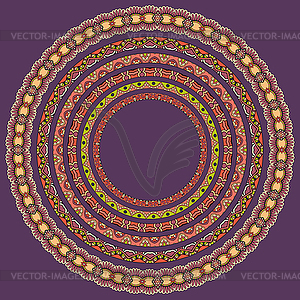 Set of round geometrical frames, circle border - vector image