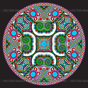 Декоративный дизайн шаблона круг блюдо, вокруг - изображение в векторном формате