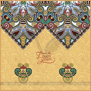 Oriental decorative template for greeting card or - vector image