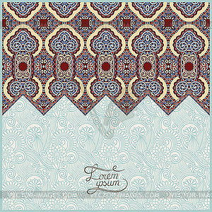 Moroccan template with place for your text - color vector clipart