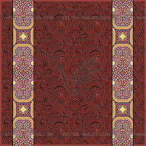 Lace border stripe in ornate floral background, - vector clipart