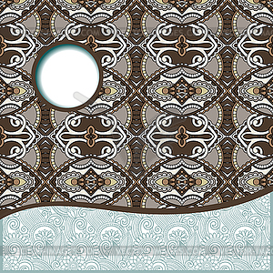 Geometric tribal pattern with place for your text - vector clip art