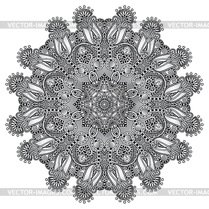 Серый круговой декоративный геометрический узор для - изображение в векторе / векторный клипарт