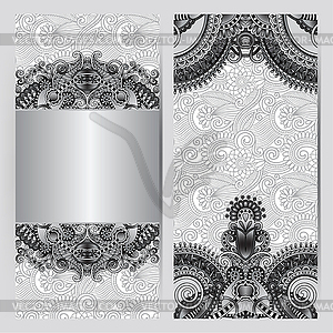 Grey decorative label card for vintage design, - vector clipart