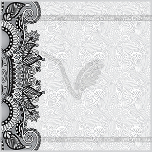 Grey vintage floral background for your design - vector EPS clipart