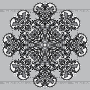 Grey circular decorative geometric pattern for - vector clipart