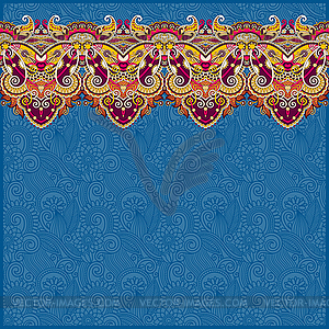 Ornamental background with flower ribbon, stripe - vector clipart