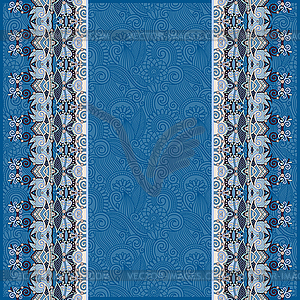 Ornamental background with flower ribbon, stripe - vector clipart