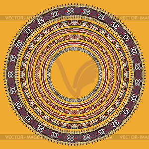 Набор круглых геометрических рамок, круг границы - изображение в векторе