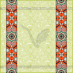 Lace border stripe in ornate floral background, - vector clipart