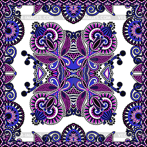 Traditional ornamental floral paisley bandanna. - vector image