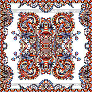 Traditional ornamental floral paisley bandanna. - vector image