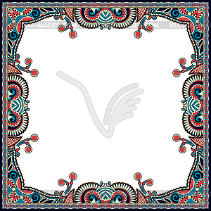 Цветочные старинные рамки, украинский этнический стиль - изображение в формате EPS