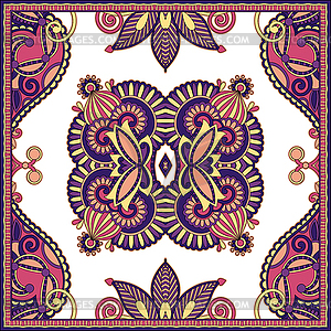 Traditional ornamental floral paisley bandanna. - vector clipart / vector image