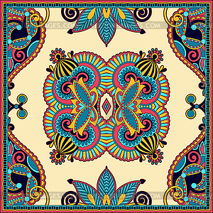 Traditional ornamental floral paisley bandanna. - vector image