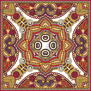 Традиционный декоративные цветочные Пейсли бандану. - клипарт в векторе / векторное изображение