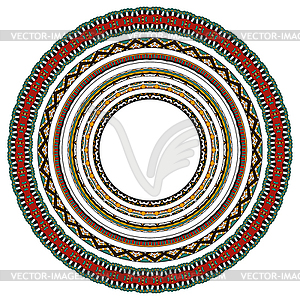 Набор круглых геометрических рамок, круг границы - векторное изображение клипарта