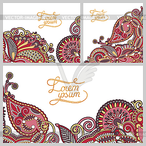 Set of floral decorative background, template - vector clipart