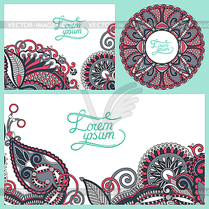 Set of floral decorative background, template - vector clipart / vector image