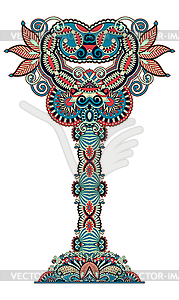 Unusual stylized decorative tree, eco concept, - vector image