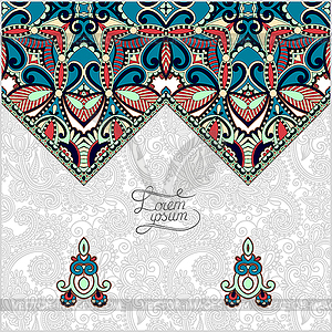 Oriental decorative template for greeting card or - vector image