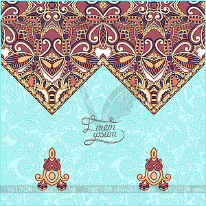 Oriental decorative template for greeting card or - vector clip art