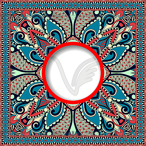 Decorative pattern of ukrainian ethnic carpet desig - vector clip art