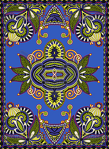 Украинские восточные цветочные декоративные бесшовные Carpe - векторное изображение EPS