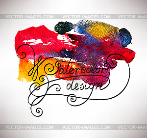 Abstract watercolor background - vector clipart