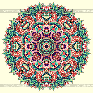 Beautiful vintage circular pattern of arabesques, - vector image