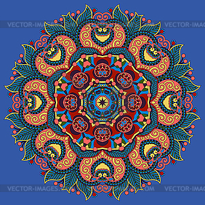 Indian symbol of lotus flower - color vector clipart