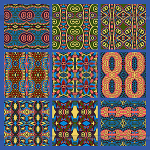 Seamless colored vintage geometric pattern - vector clipart