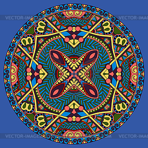 Decorative design of circle dish template - vector image