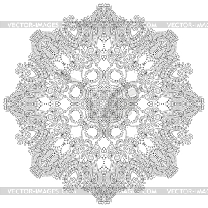 Round ornamental geometric doily pattern - royalty-free vector image