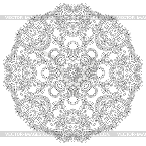 Round ornamental geometric doily pattern - vector clip art