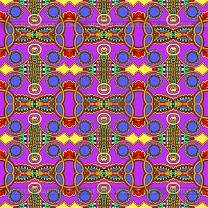 Vintage pattern, ethnic style ornamental background - vector image