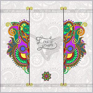 Unusual floral ornamental template - vector clip art