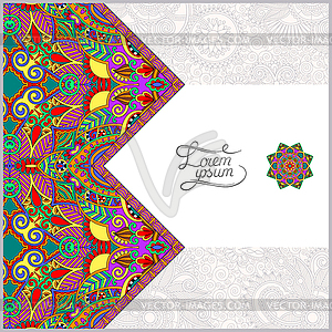 Unusual floral ornamental template - vector clipart