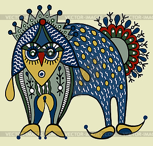 Ukrainian traditional tribal art in karakoko style - vector clipart